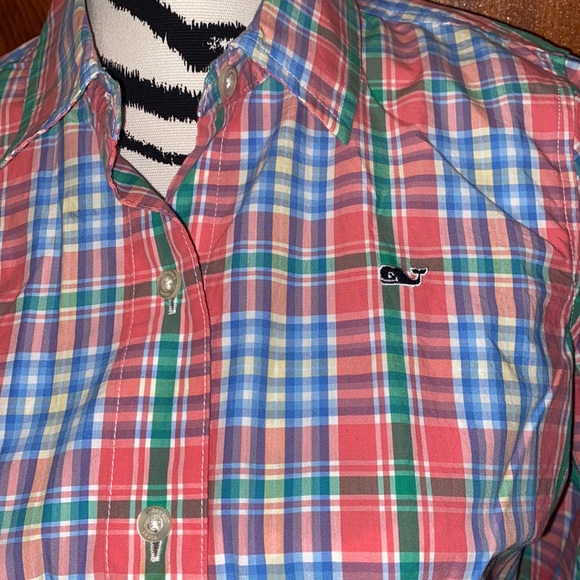 Vineyard Vines plaid button down shirt size 2 - Picture 2 of 4